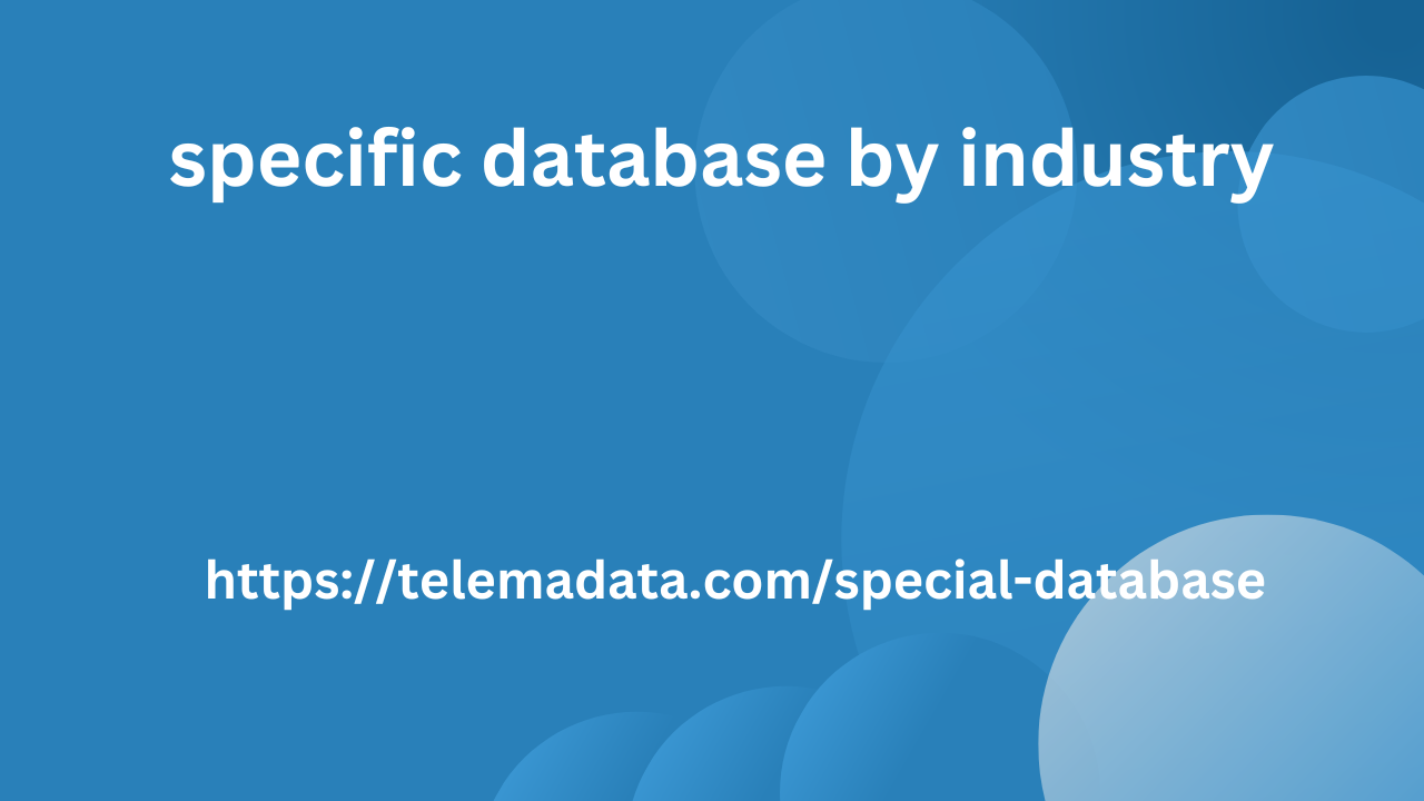 specific database by industry