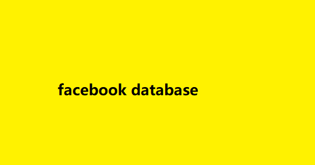 facebook database